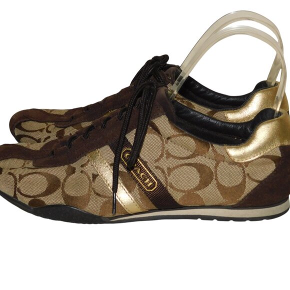 Coach Katelyn Monogram Signature Lace Up Sneakers Size 7.5M - Picture 6 of 11